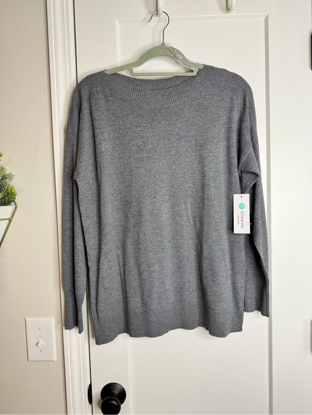 Pink Clover ☘️ Gray Sweater